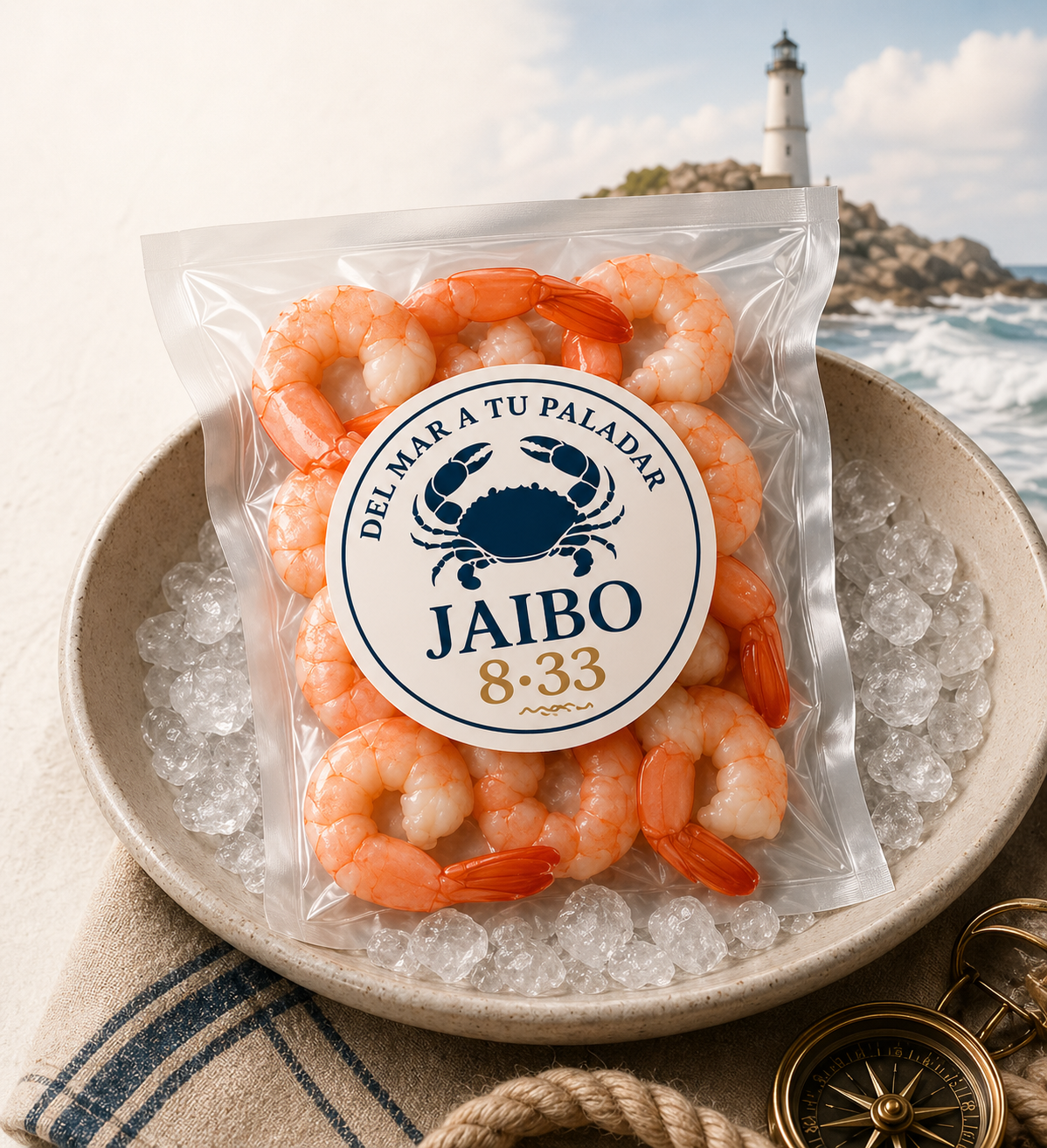 Camarón JAIBO 8-33 en hielo